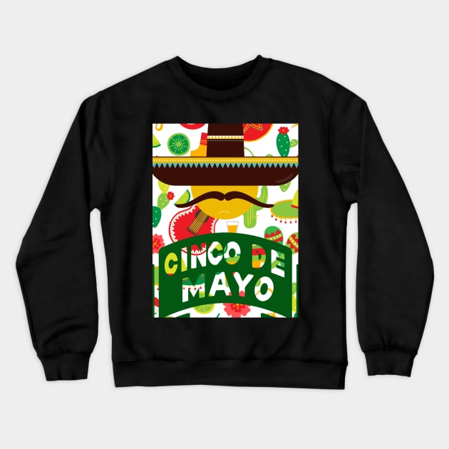 Cinco de Mayo Mexican Holiday Crewneck Sweatshirt by docferds